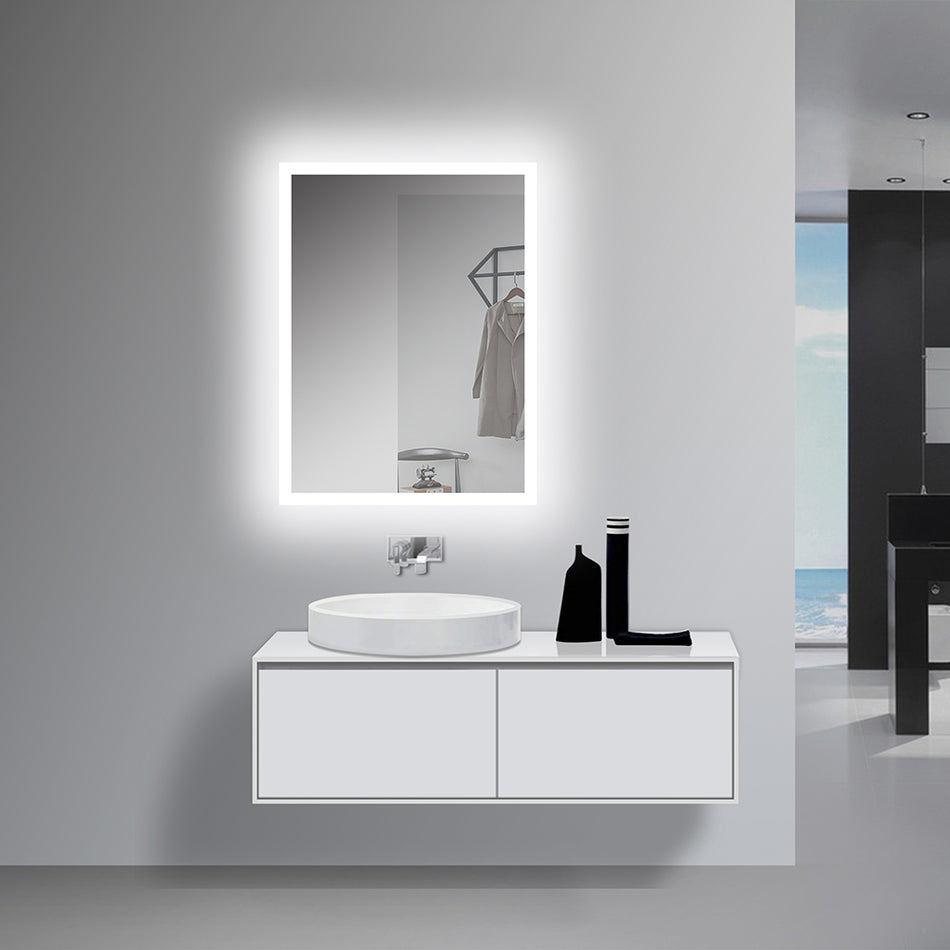 Crystal LED Bathroom Mirror with Dimmable Lighting and Infrared Sensor Switch