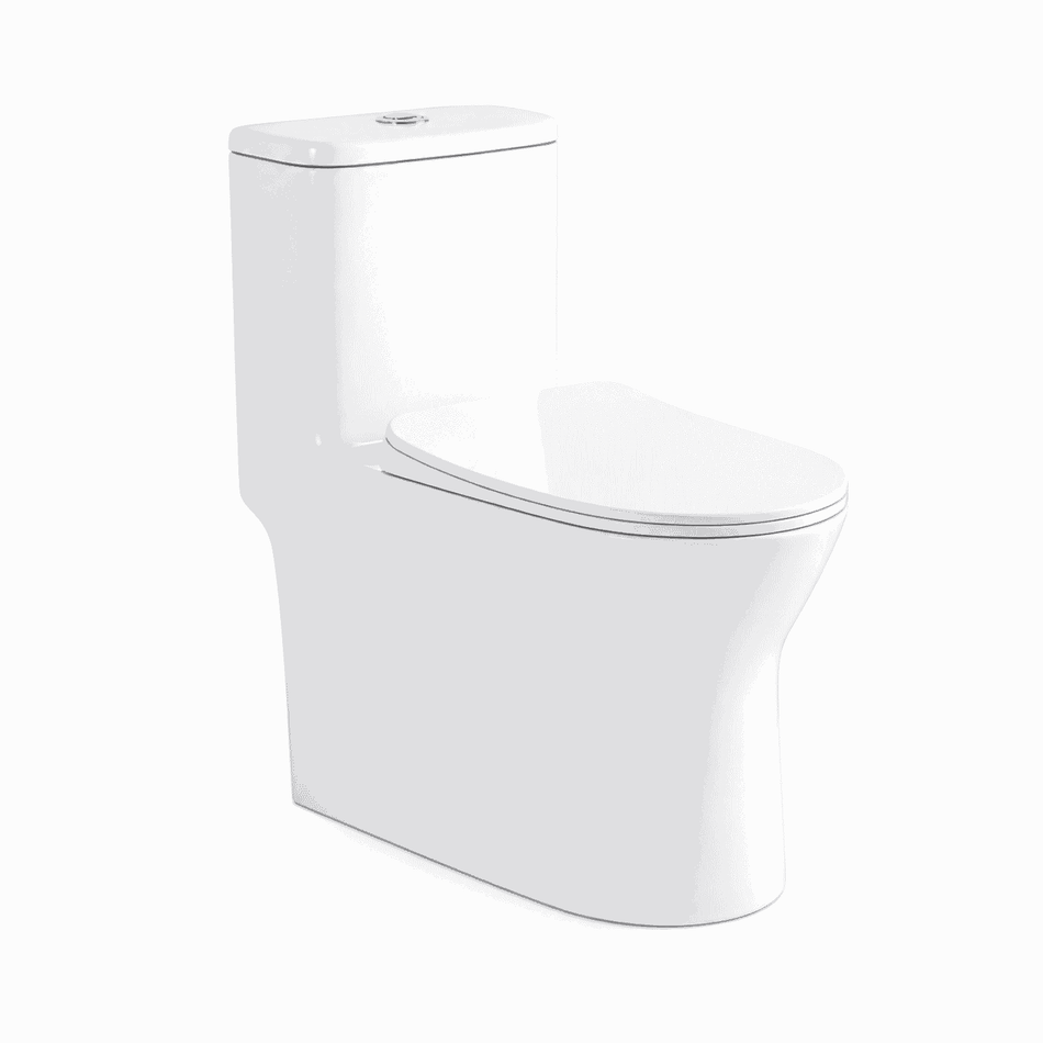 Granada 27.2 in. L x 15.2 in. W x 29.1 in. H Elongated One-Piece Toilet with Tornado Siphonic Flush