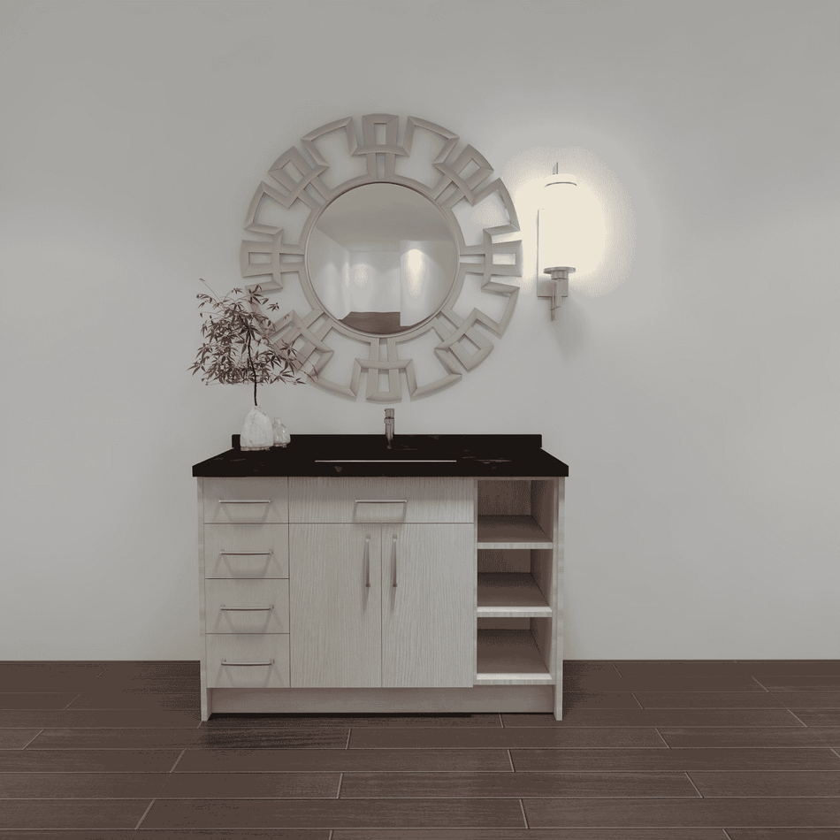 Princeton 48 in. Freestanding Single Bathroom Vanity Base with Soft-Close Doors and Interior Shelves
