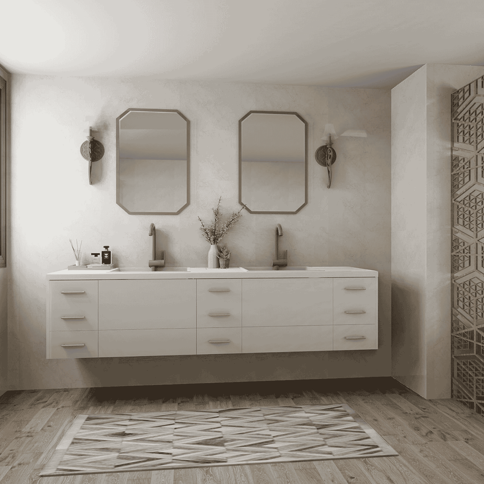 Richmond 87.5 in. Freestanding Double Bathroom Vanity Base with 13 Drawers