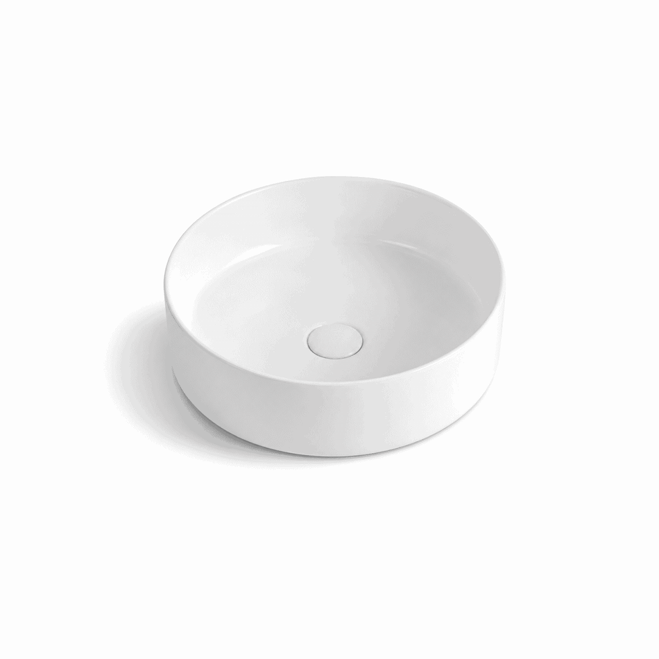 Bali 15.94 in. x 15.94 in. x 5.12 in. Round Vessel Bathroom Sink with Above-Counter Installation