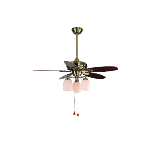52ZSM 313 52" Indoor Ceiling Fan with Integrated Light and Wood Blades
