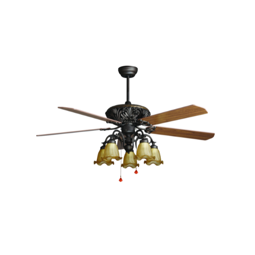 52 ZSM 507 52" Indoor Ceiling Fan with Integrated Light and Wood Blades