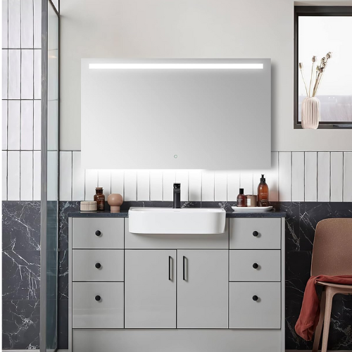 Karen 48 in. W x 28 in. H LED Bathroom Mirror with Touch Sensor and Three Color Temperatures