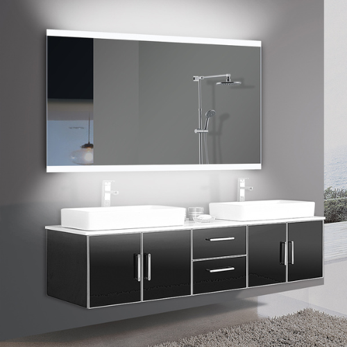 Orchid LED Bathroom Mirror with On/Off Button and Horizontal or Vertical Mounting