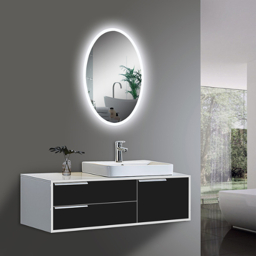 Rose LED Bathroom Mirror with Dimmable Lighting and Infrared Sensor Switch