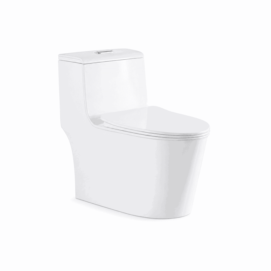 Valencia 28.3 in. L x 15.4 in. W x 27.6 in. H Elongated One-Piece Toilet with Tornado Siphonic Flush